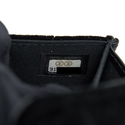 Chanel Small Flap Wallet Velvet Black LGHW