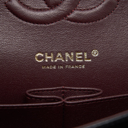 Chanel Medium Classic Double Flap 25cm Caviar Black GHW (Microchip)