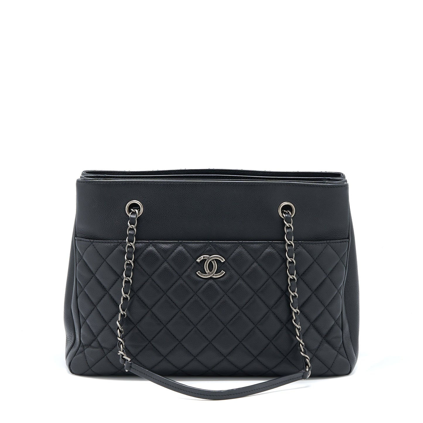 Chanel Urban Companion Tote Bag Caviar Black Ruthenium Hardware