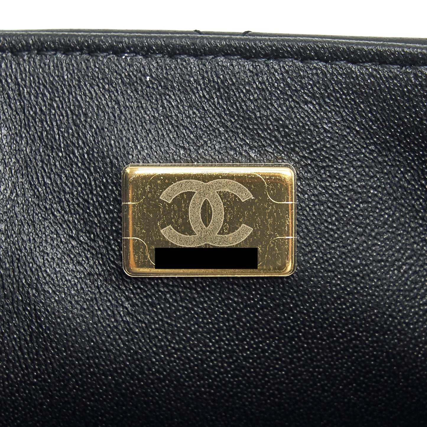 Chanel Mini Square Flap Bag Lambskin Black LGHW (Microchip)