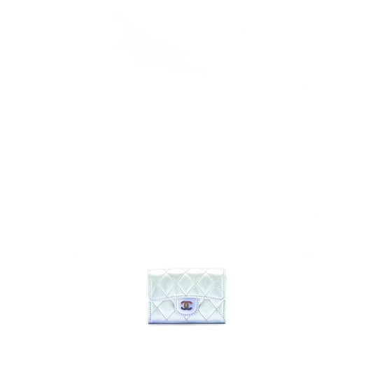 Chanel 21K Ombre Iridescent Small Card Holder with Mermaid Hardware