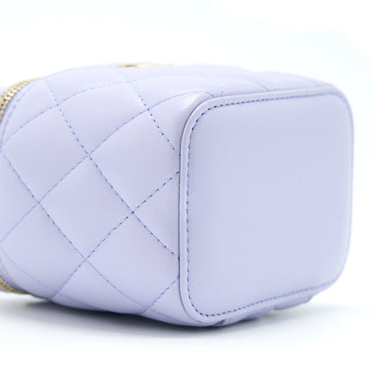 Chanel Top Handle Mini Vanity Case Light Purple LGHW