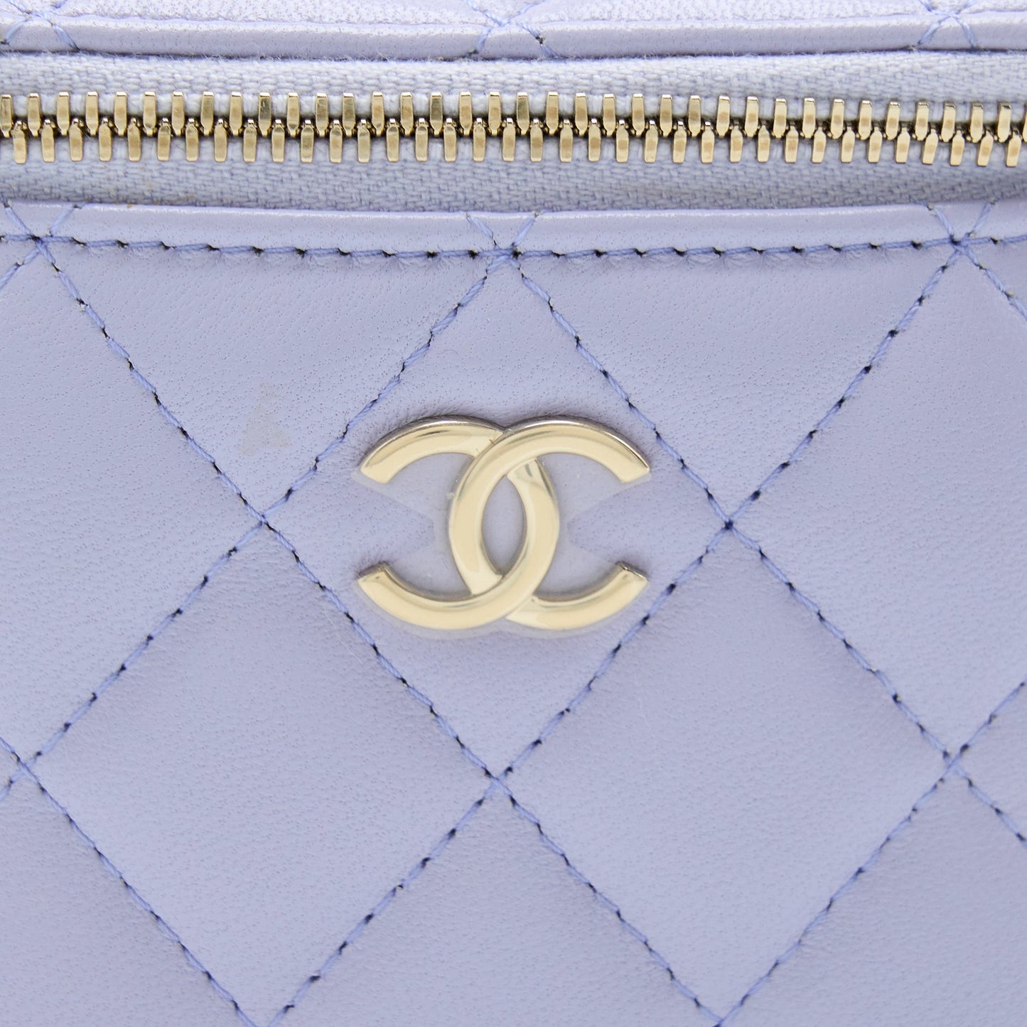 Chanel Top Handle Mini Vanity Case Light Purple LGHW