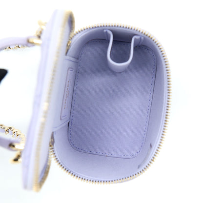 Chanel Top Handle Mini Vanity Case Light Purple LGHW