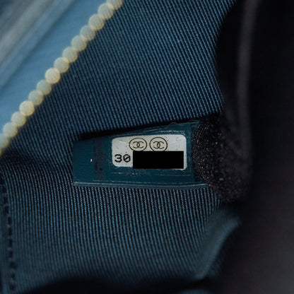 Chanel Boy Pouch Caviar Dark Green LGHW