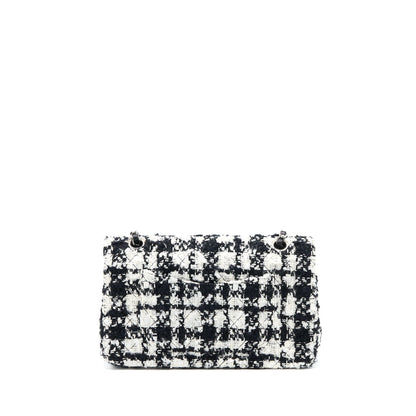 Chanel Classic Double Flap Bag Tweed Black/White SHW