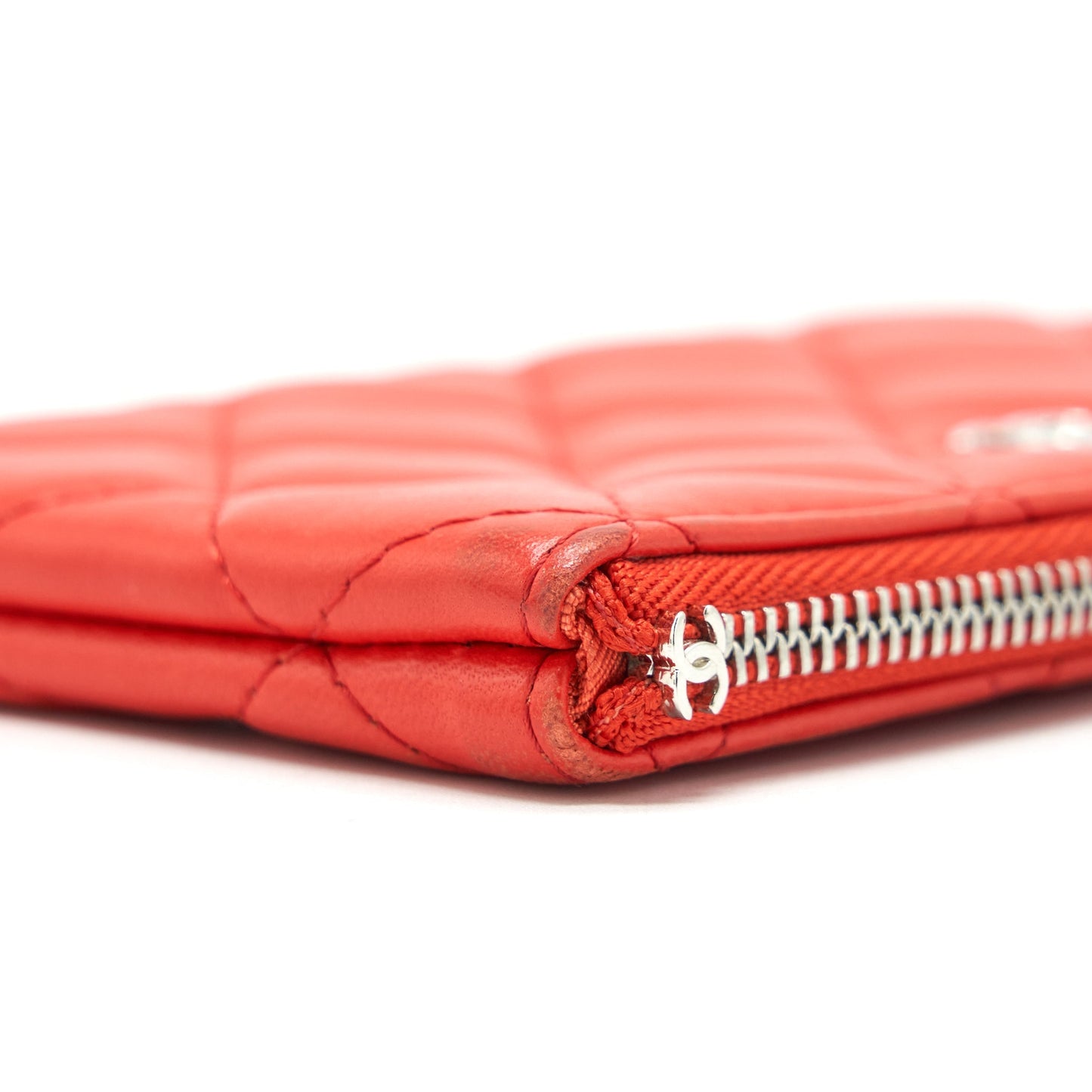 Chanel Small O-Case Pouch Lambskin Red SHW