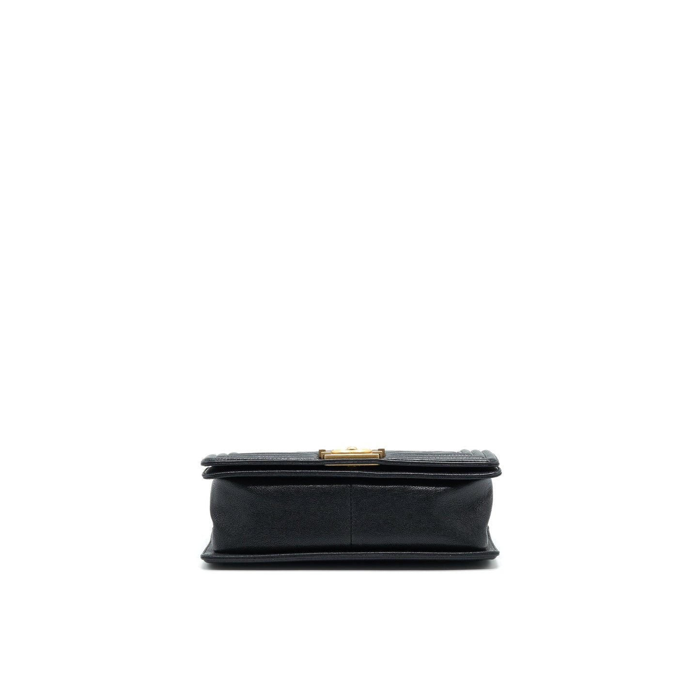 Chanel Chevron medium Boy Chanel Handbag Caviar Black GHW
