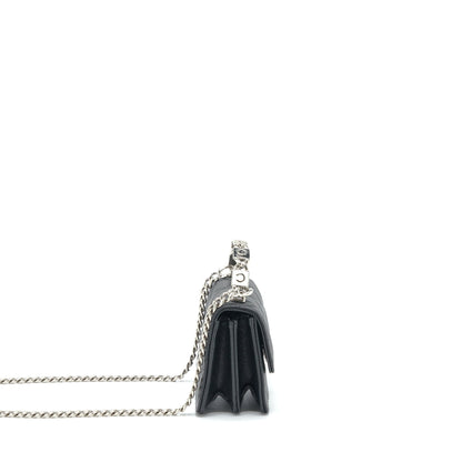 Chanel 22S Giant Chain Top Handle Mini Flap Bag Caviar Black SHW