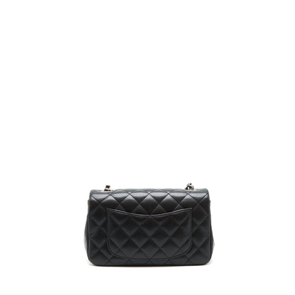 Chanel mini Rectangular Flap bag Lambskin black SHW