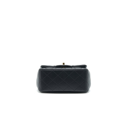 Chanel Mini Square Lambskin Black LGHW serial 29