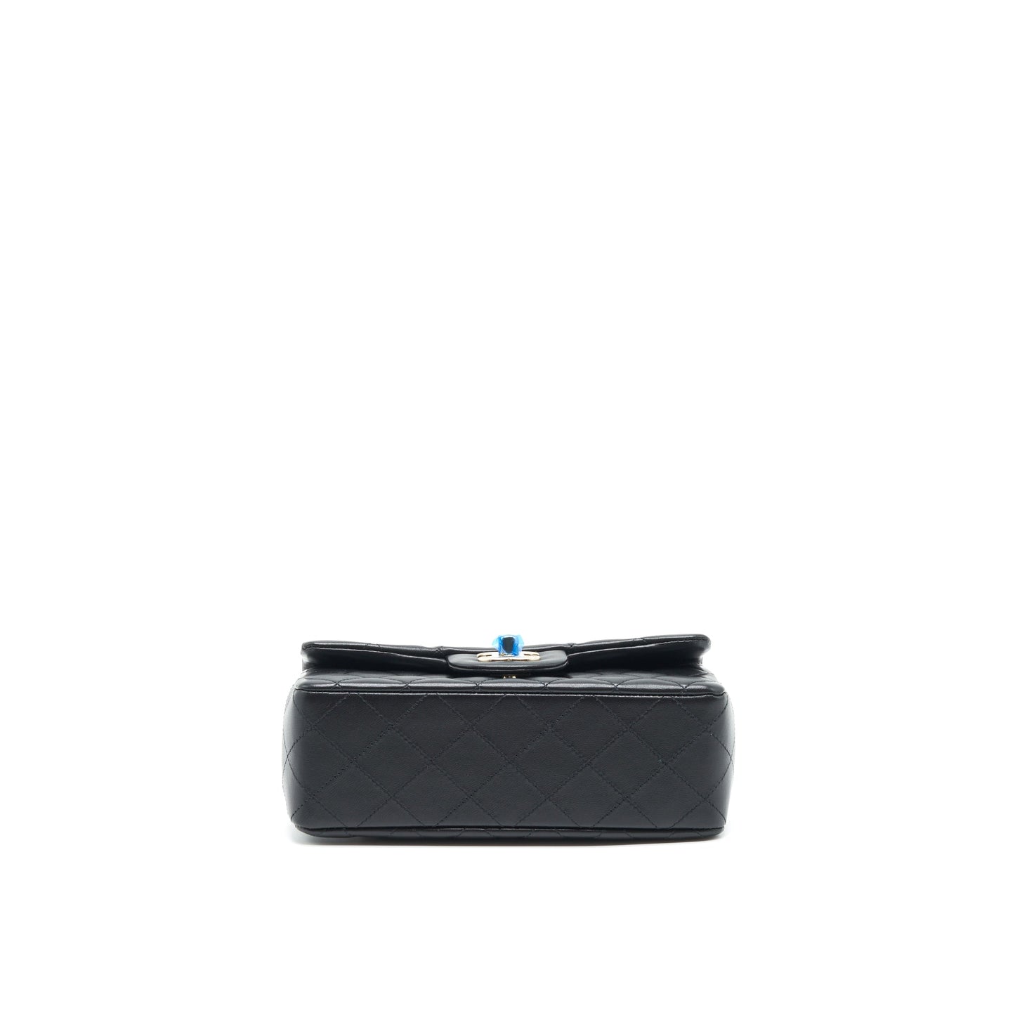 Chanel Mini Rectangular Flap Bag Lambskin Black LGHW (Microchip)
