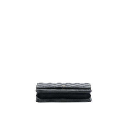 Chanel Classic Wallet On Chain Caviar Black GHW (Microchip)