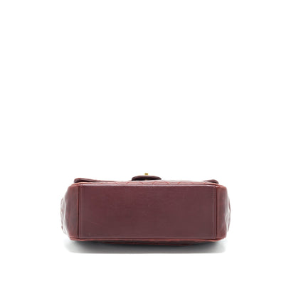 Chanel Quilted Shoulder Flap Bag Lambskin Red GHW
