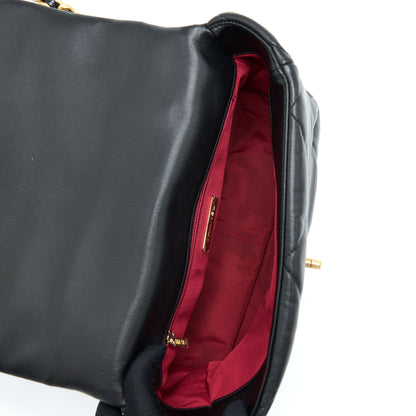 Chanel Medium 19 Bag Goatskin Black With Multicolour Hardware