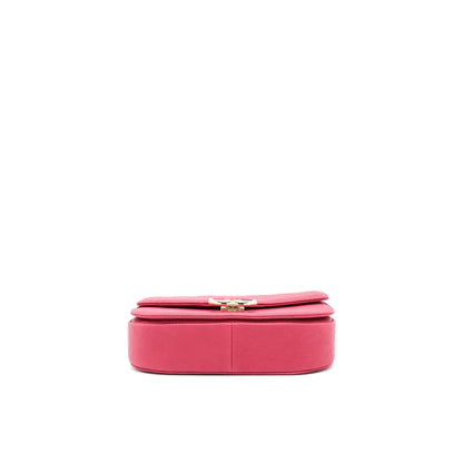 Chanel Messenger Crossbody Bag Caviar Red GHW