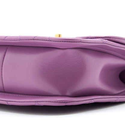 Chanel Square Flap Bag Lambskin Light Purple Brushed GHW
