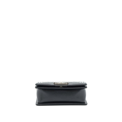 Chanel Small Boy Bag Caviar Black Ruthenium Sliver Hardware