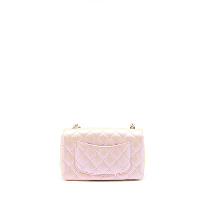 Chanel 21k Iridescent Mini Rectangular Calfskin Pink SHW