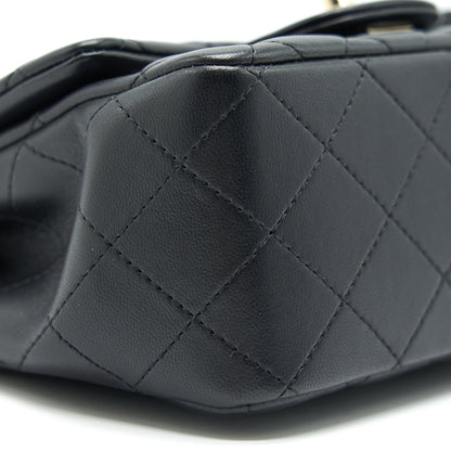 Chanel Mini Square Lambskin Black LGHW serial 29