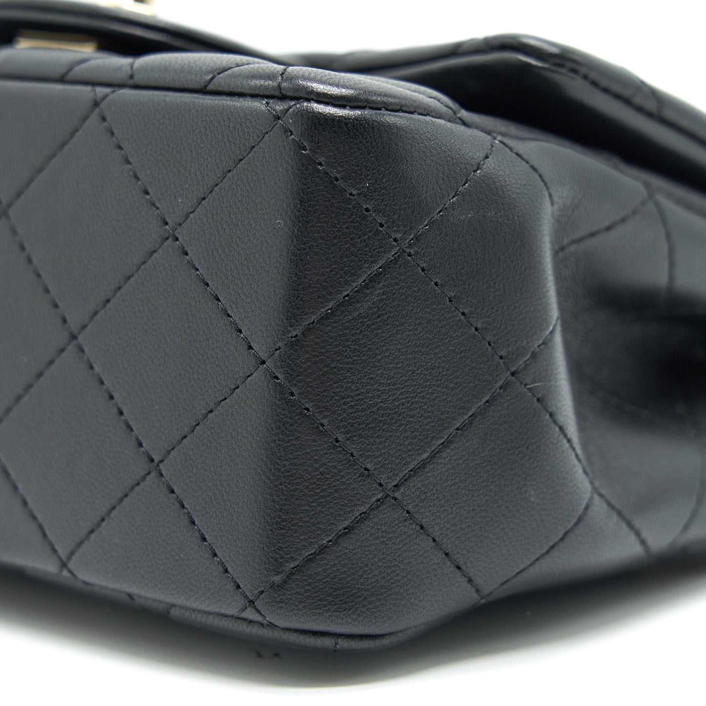 Chanel Mini Square Lambskin Black LGHW serial 29