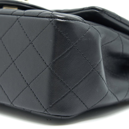 Chanel Mini Square Lambskin Black LGHW serial 29