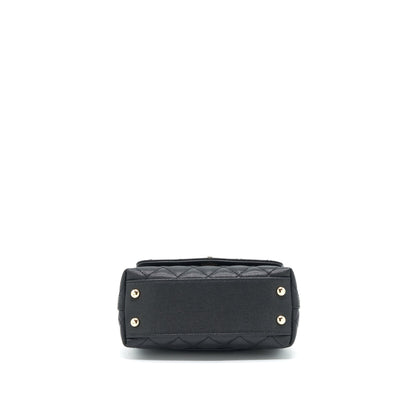 Chanel Mini Coco Handle Caviar Black LGHW (Microchip)