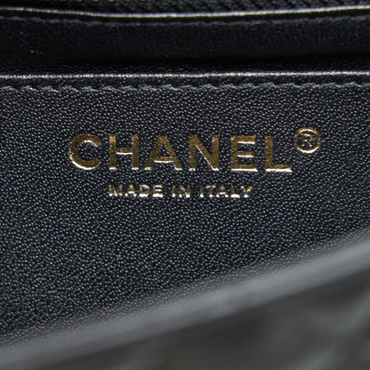 Chanel Mini Square Lambskin Black LGHW serial 29