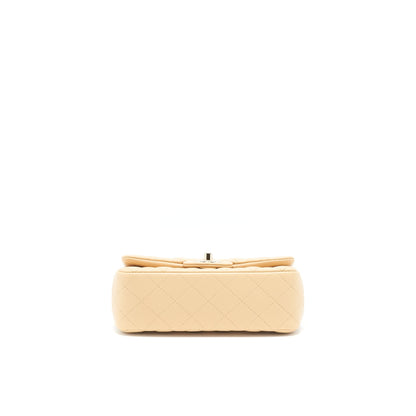 Chanel 22C Mini Rectangular Flap Bag Lambskin Beige LGHW