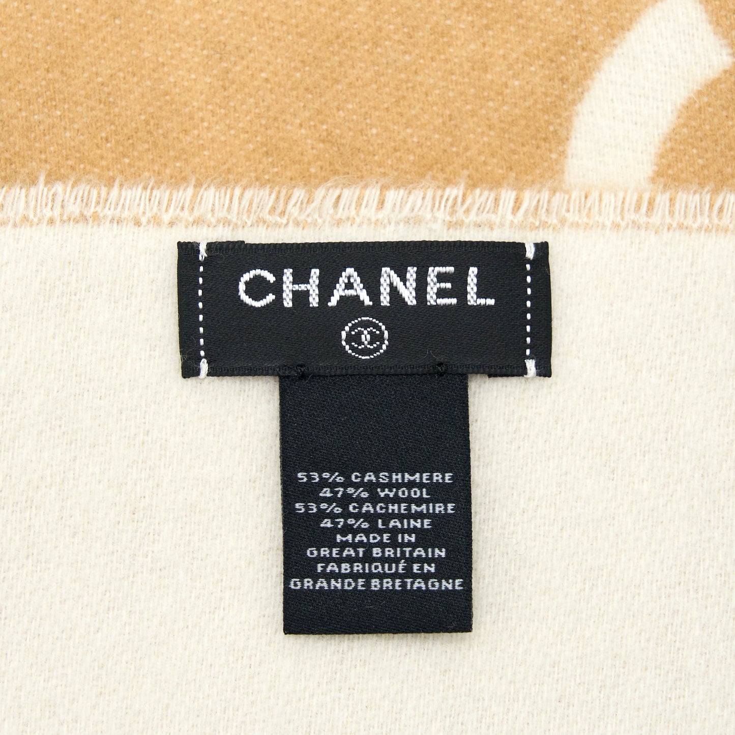 Chanel Cashmere And Wool Multicolour Scarf Pink/ Beige/ Cream