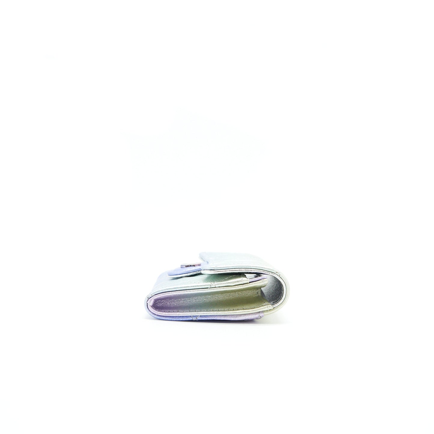 Chanel 21K Ombre Iridescent Small Card Holder with Mermaid Hardware