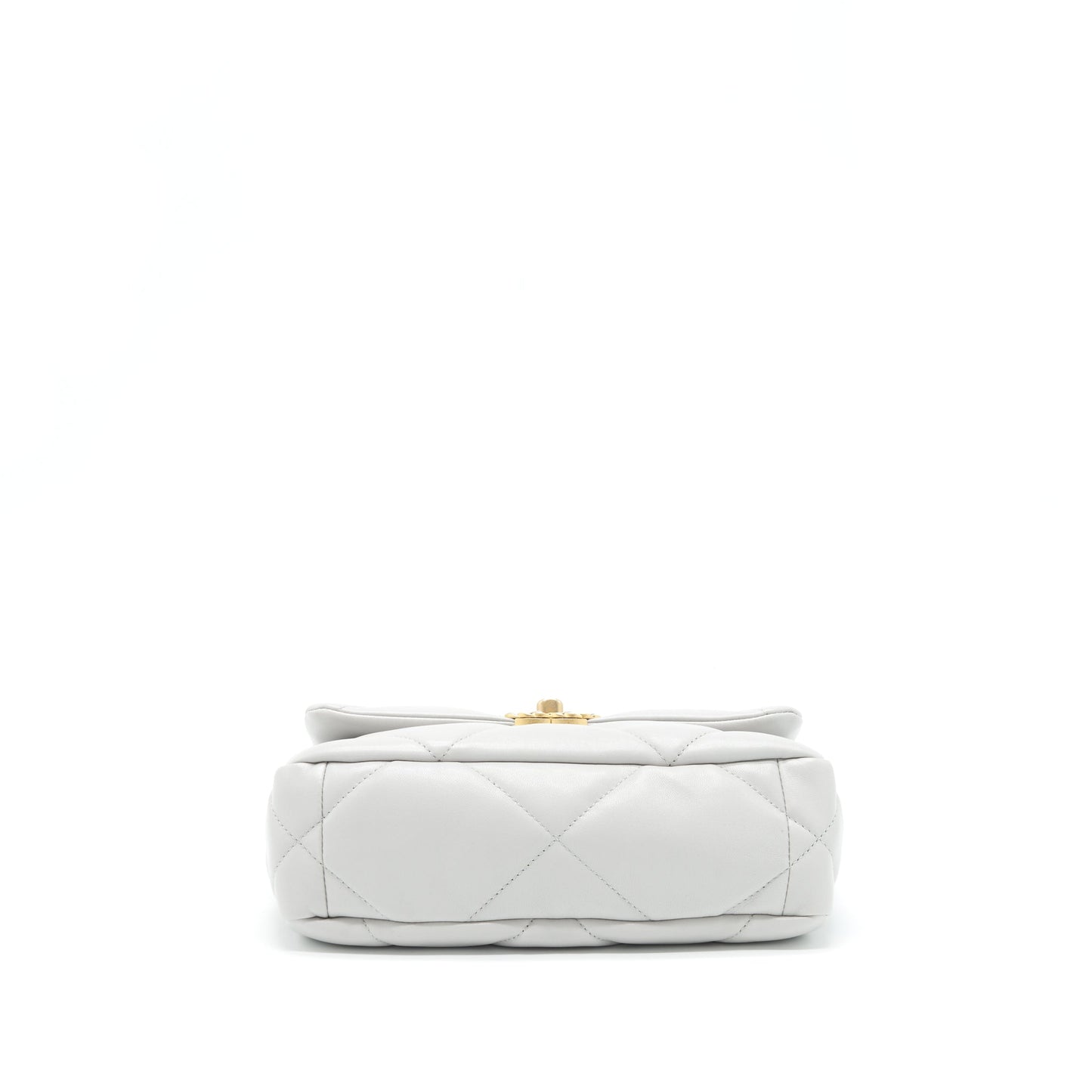 Chanel Small 19 Bag Lambskin Light Grey With Multicolour Hardware (Microchip)