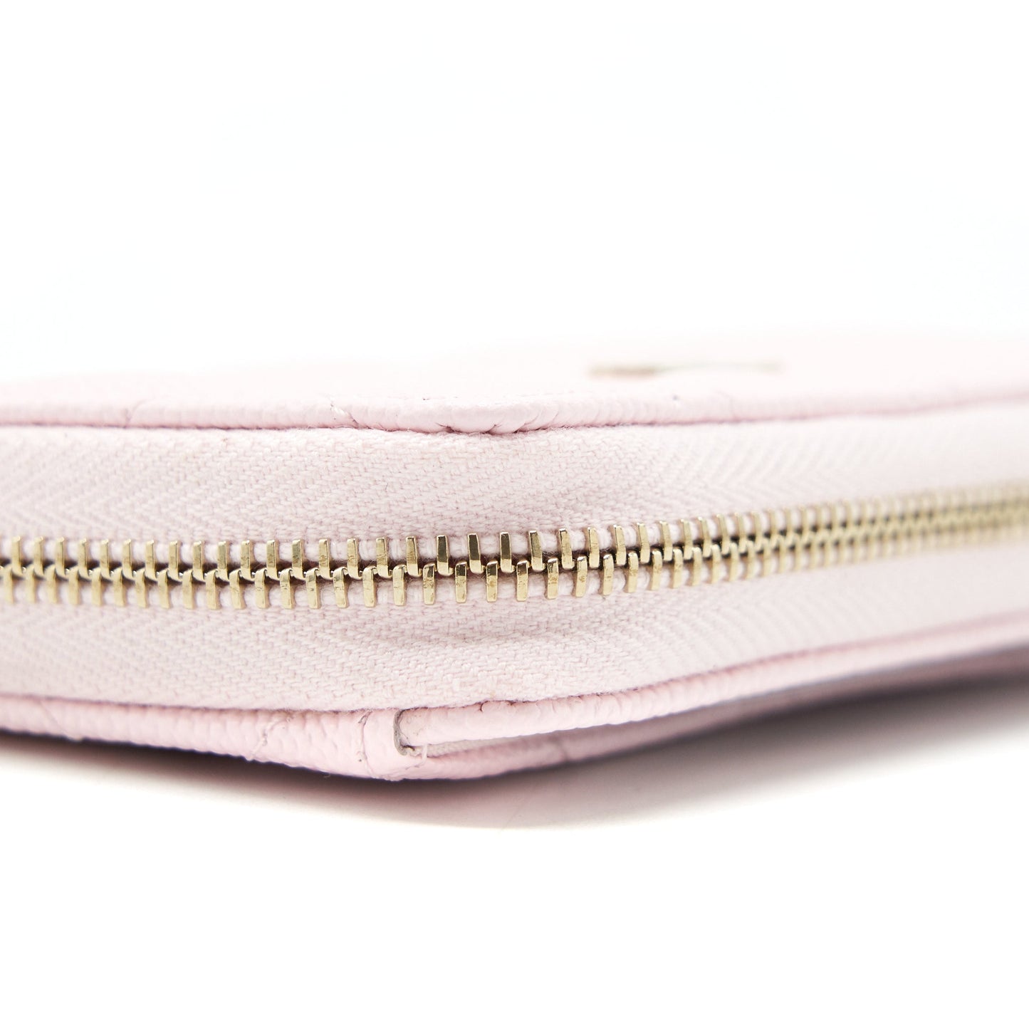 Chanel 22P Zip Card holder Caviar pink LGHW