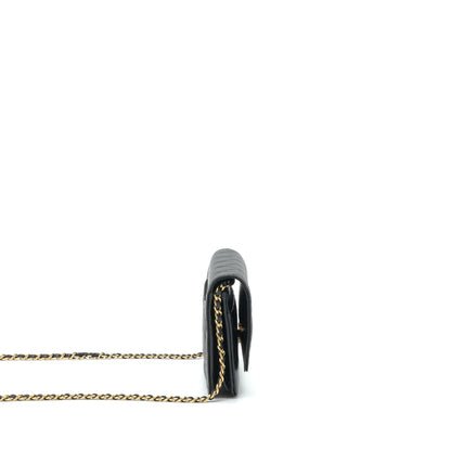 Chanel 22P Classic Wallet On Chain Caviar Black LGHW (Microchip)