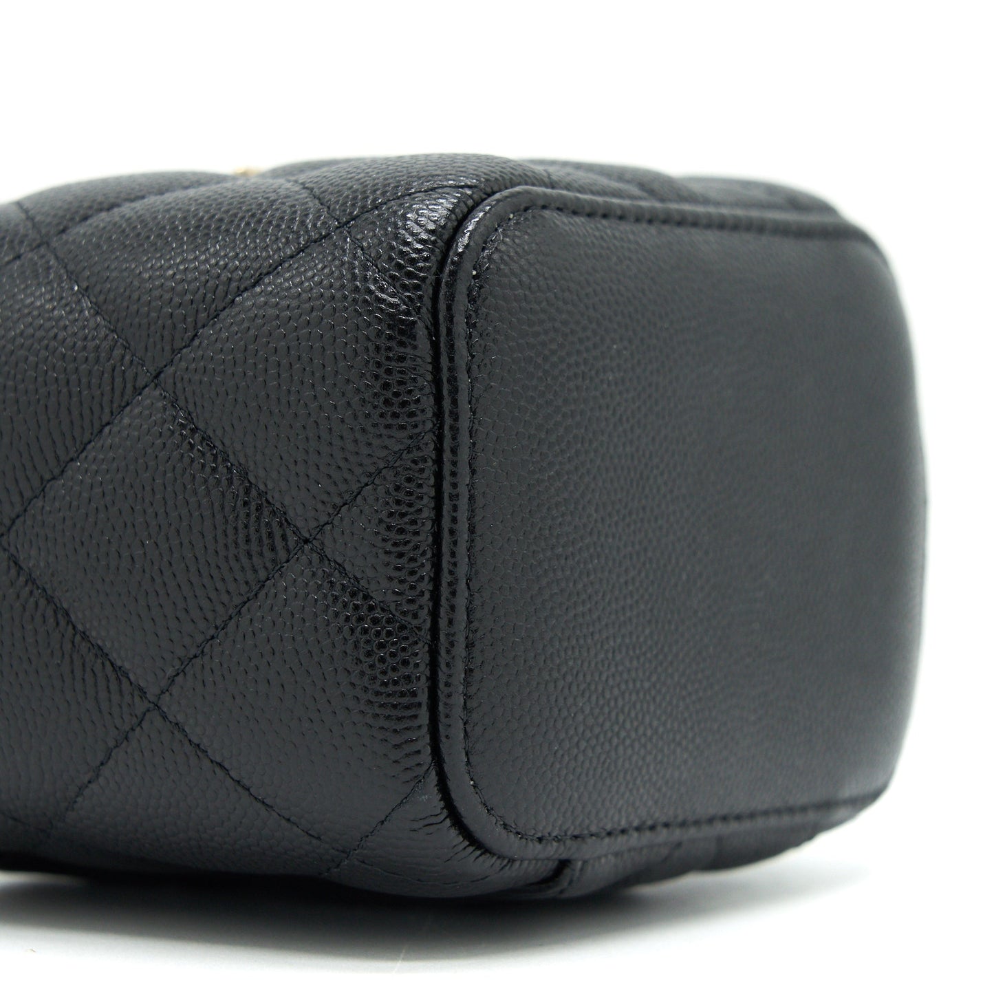 Chanel small Vanity Clutch with Chain with CC Pearl Caviar Black LGHW