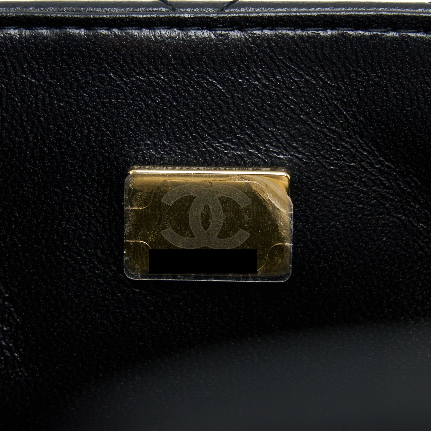 Chanel Mini Square Flap Bag Lambskin Black LGHW (Microchip)