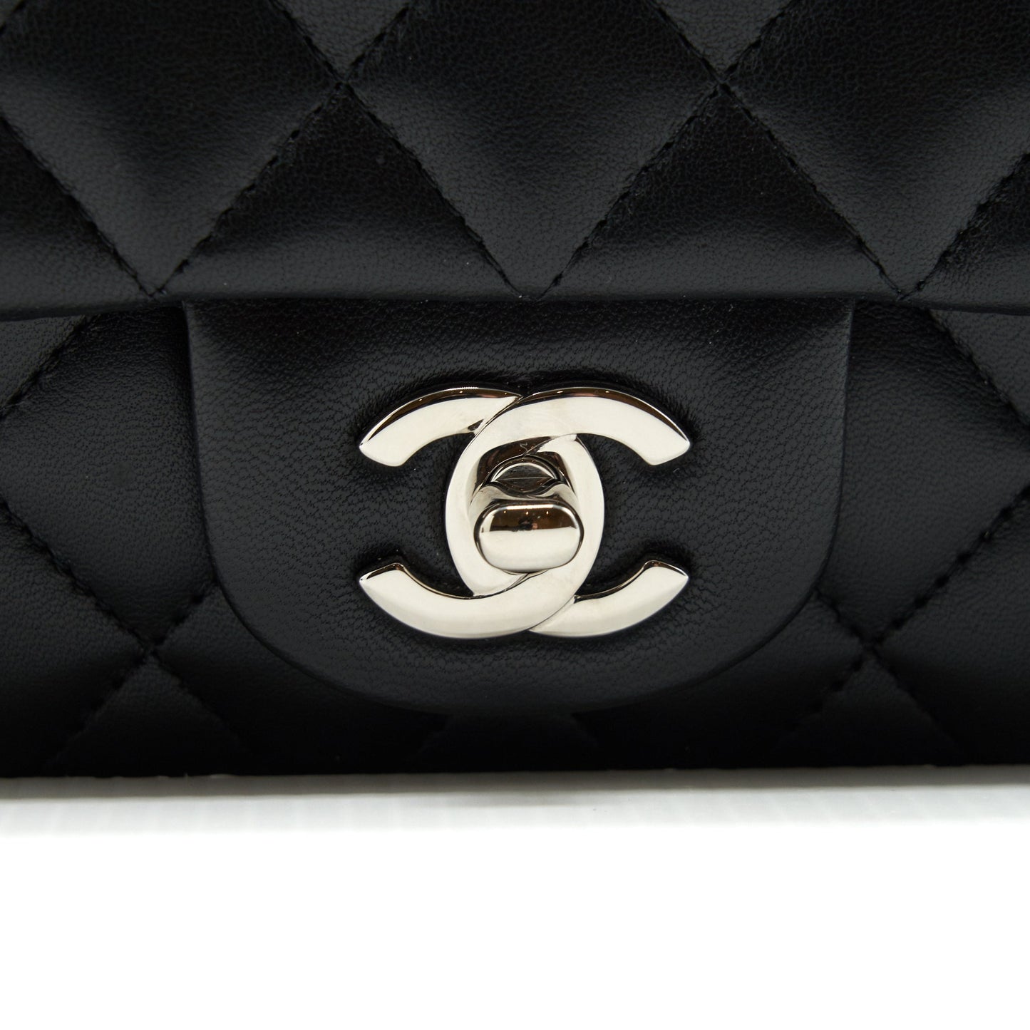 Chanel mini Rectangular Flap bag Lambskin black SHW