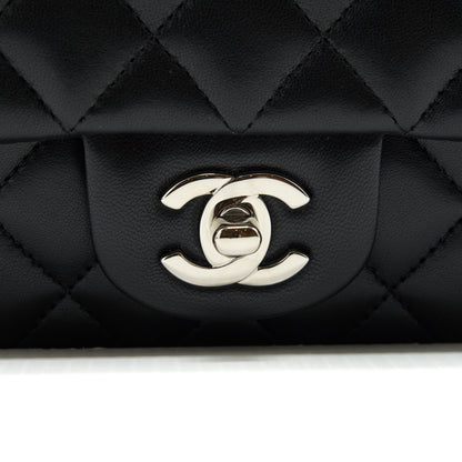 Chanel mini Rectangular Flap bag Lambskin black SHW