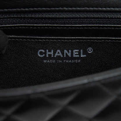 Chanel mini Rectangular Flap bag Lambskin black SHW