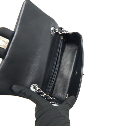 Chanel mini Rectangular Flap bag Lambskin black SHW