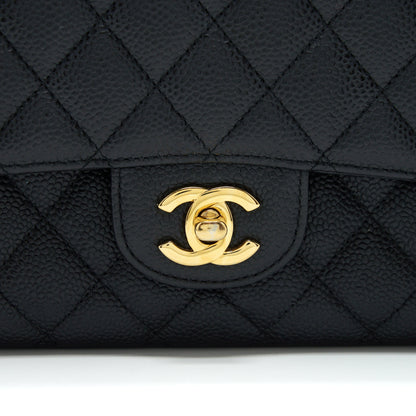 Chanel Medium Classic Double Flap Bag Caviar Black GHW