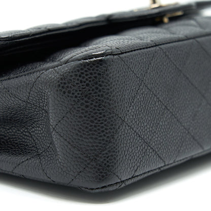 Chanel Medium Classic Double Flap Caviar Black SHW serial 12