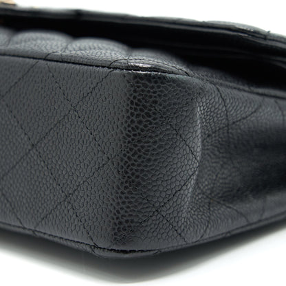 Chanel Medium Classic Double Flap Caviar Black SHW serial 12