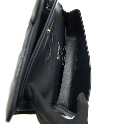 Chanel Medium Classic Double Flap Caviar Black SHW serial 12