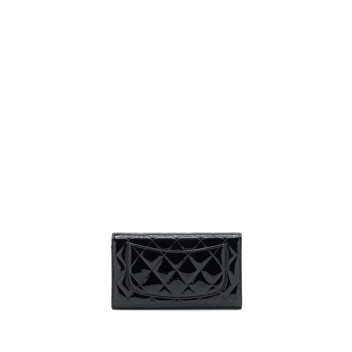 Chanel Classic Flap Long Wallet Patent Black SHW