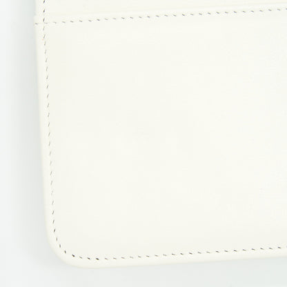 Chanel Boy Wallet On Chain Caviar White LGHW (Microchip)
