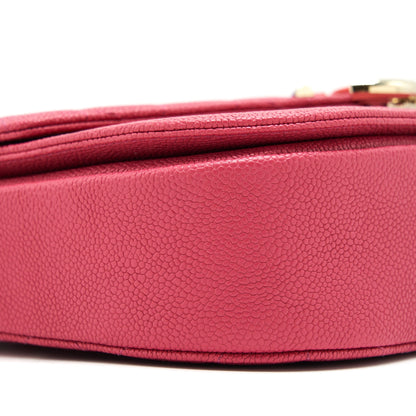 Chanel Messenger Crossbody Bag Caviar Red GHW