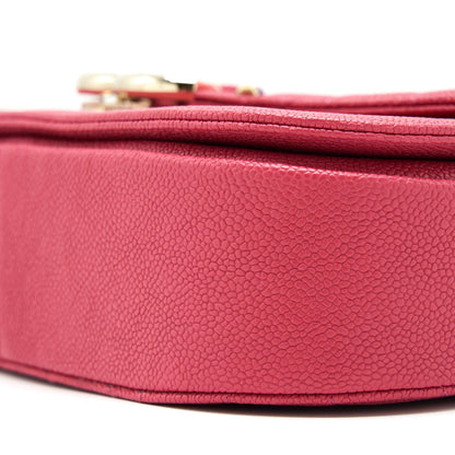 Chanel Messenger Crossbody Bag Caviar Red GHW