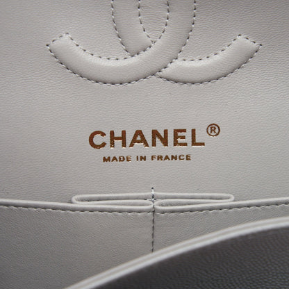 Chanel 21A Small Classic Double Flap Bag Caviar NC634 Light Grey LGHW