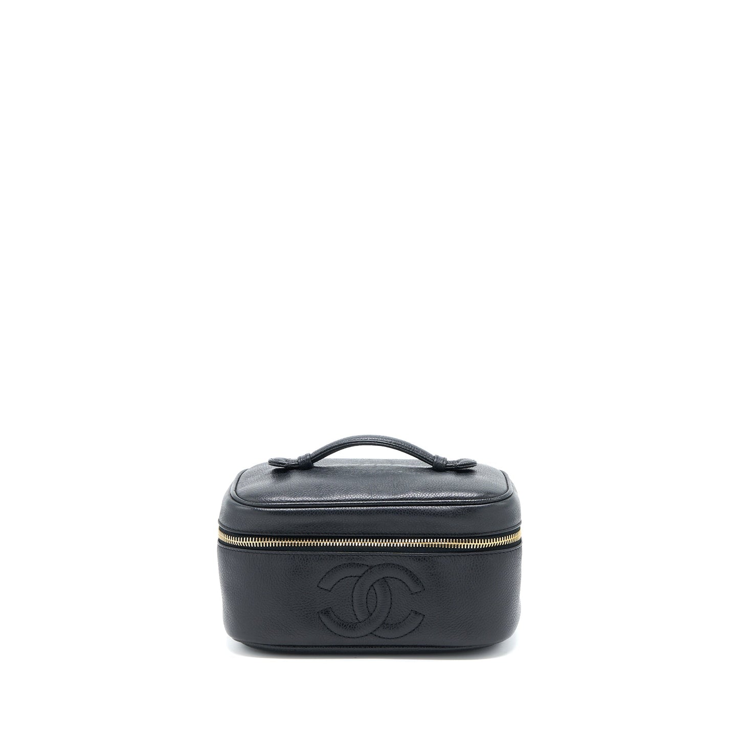 Chanel Vintage Vanity Case Caviar Black GHW